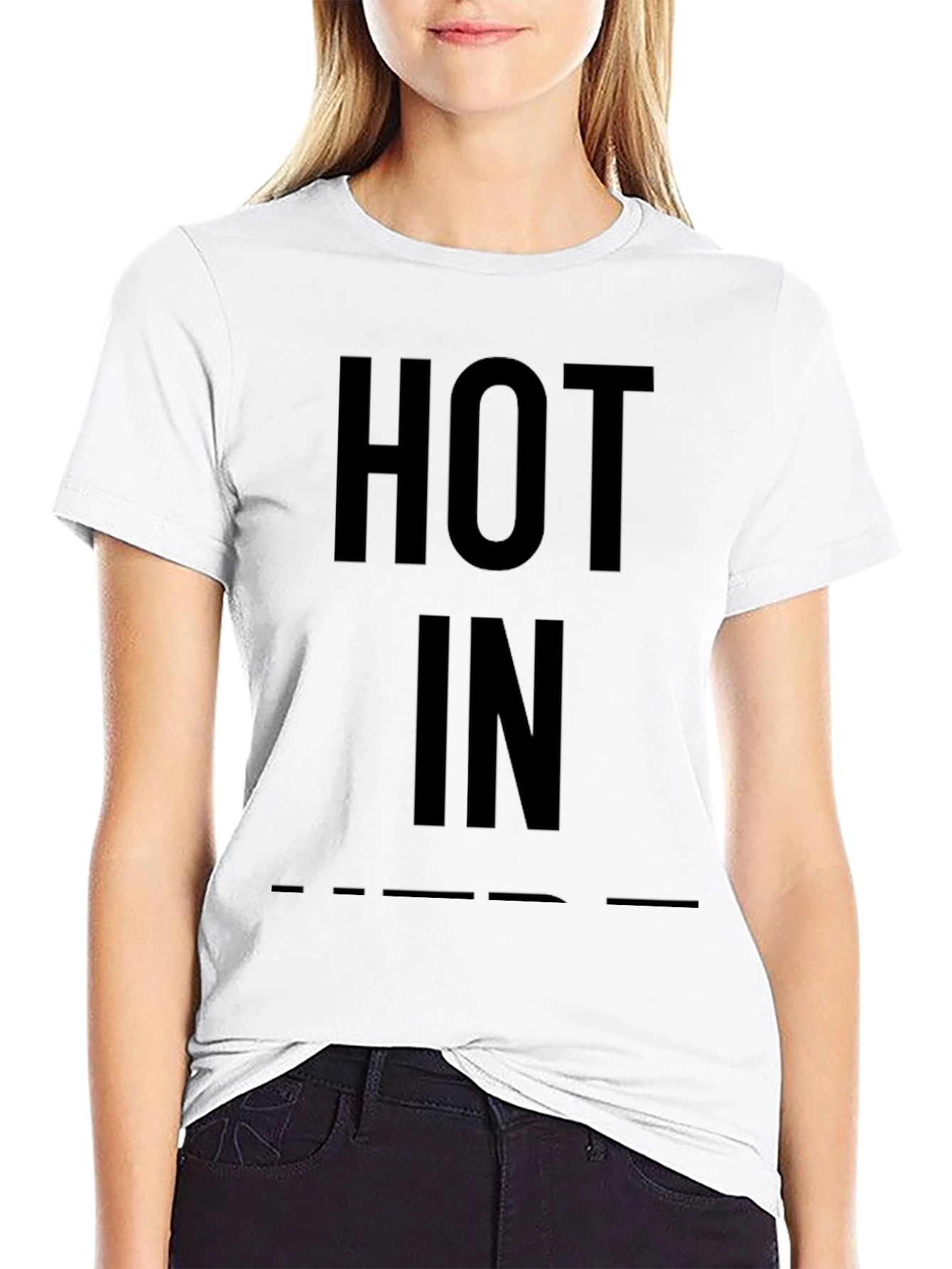 Hot In Black Graphic Tee