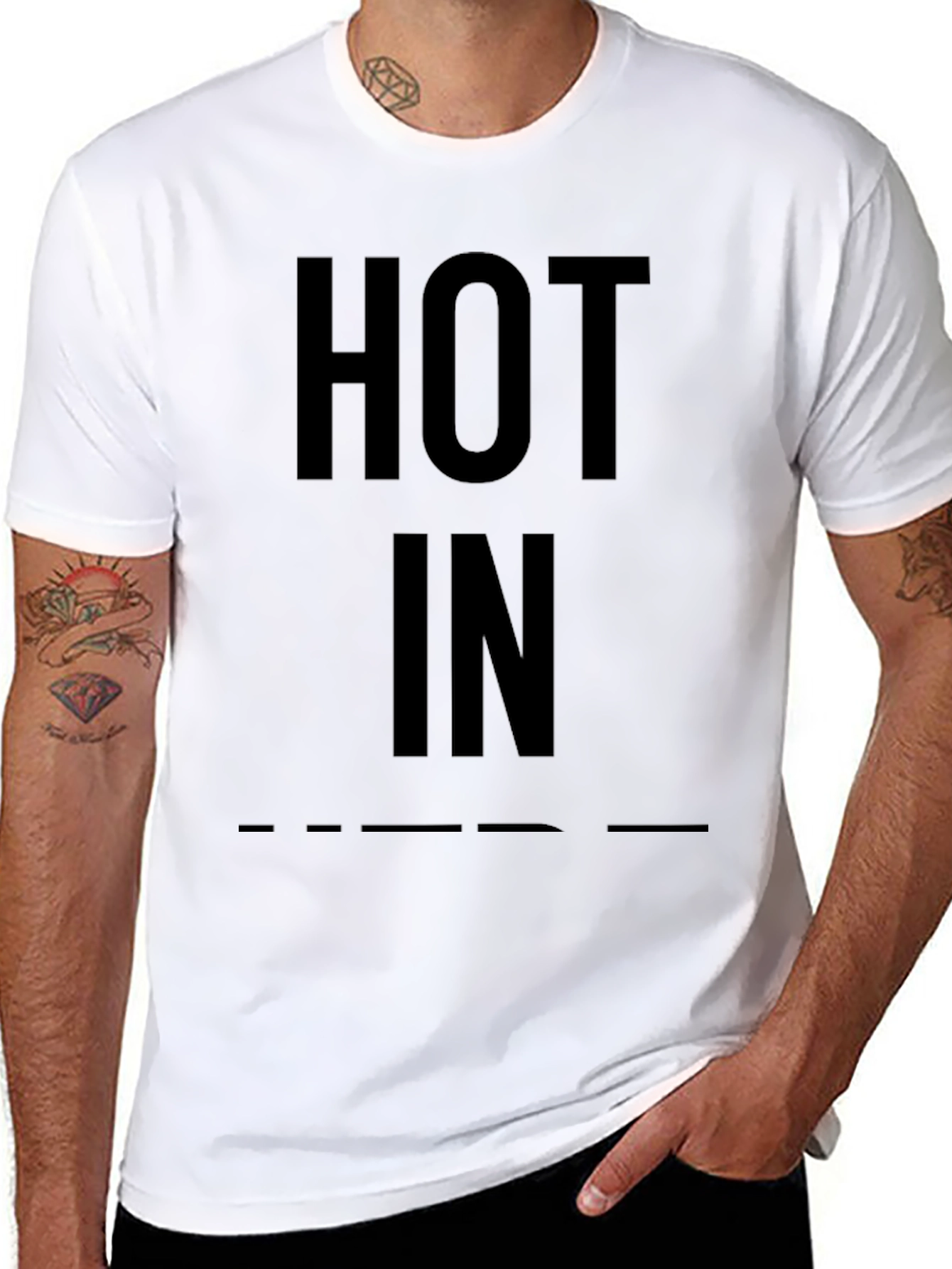 Hot In Black Graphic Tee