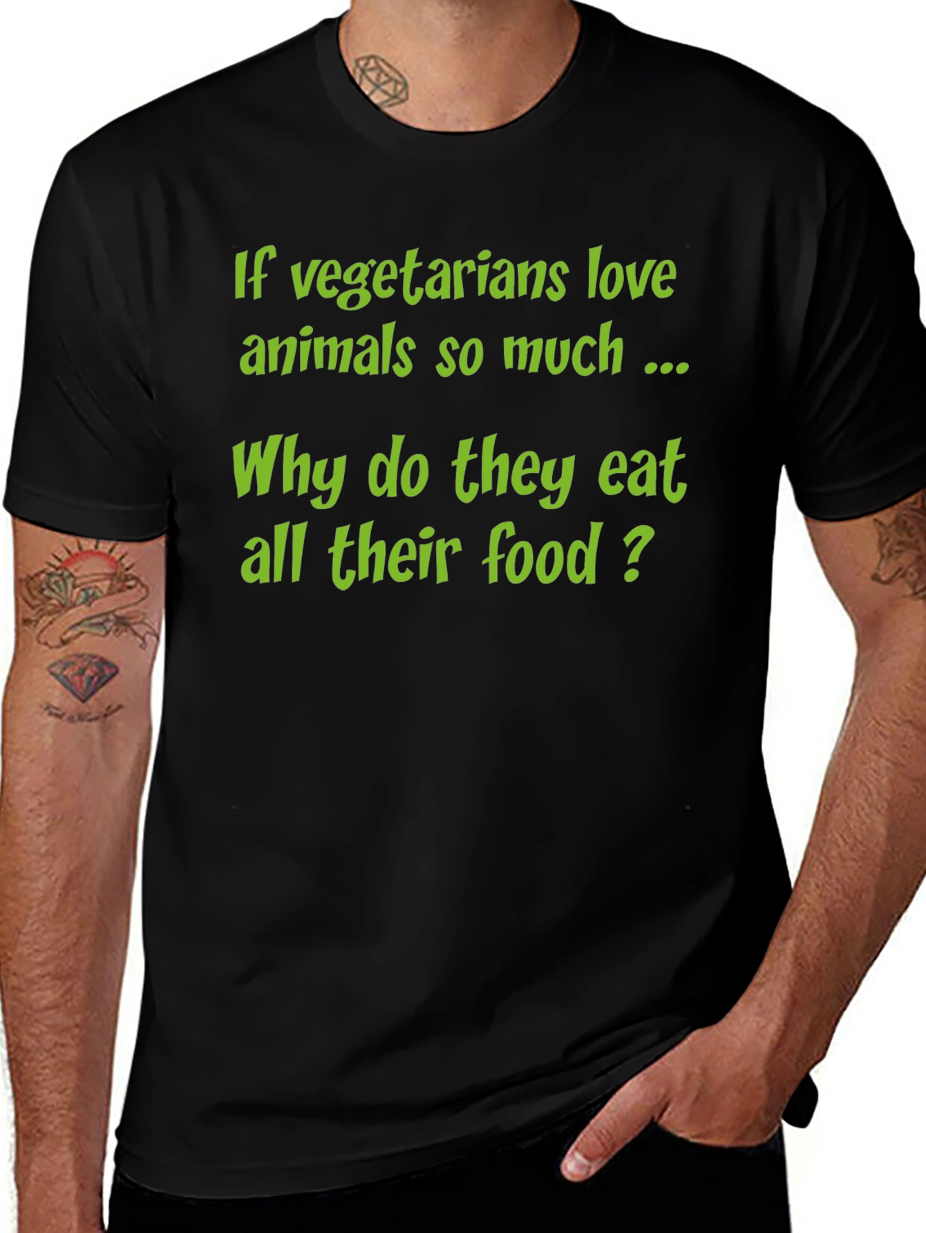 Funny Vegetarian T-Shirt - Why Eat All Their Food?