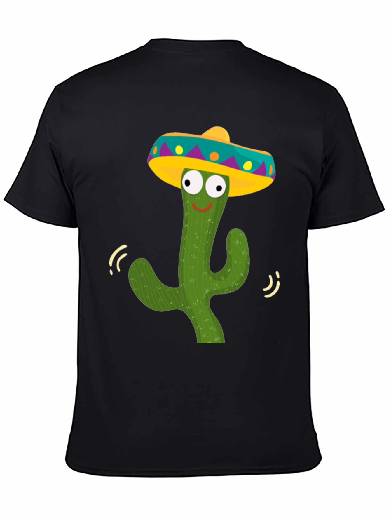 Funny Cactus Sombrero Graphic Tee - Fiesta Ready!