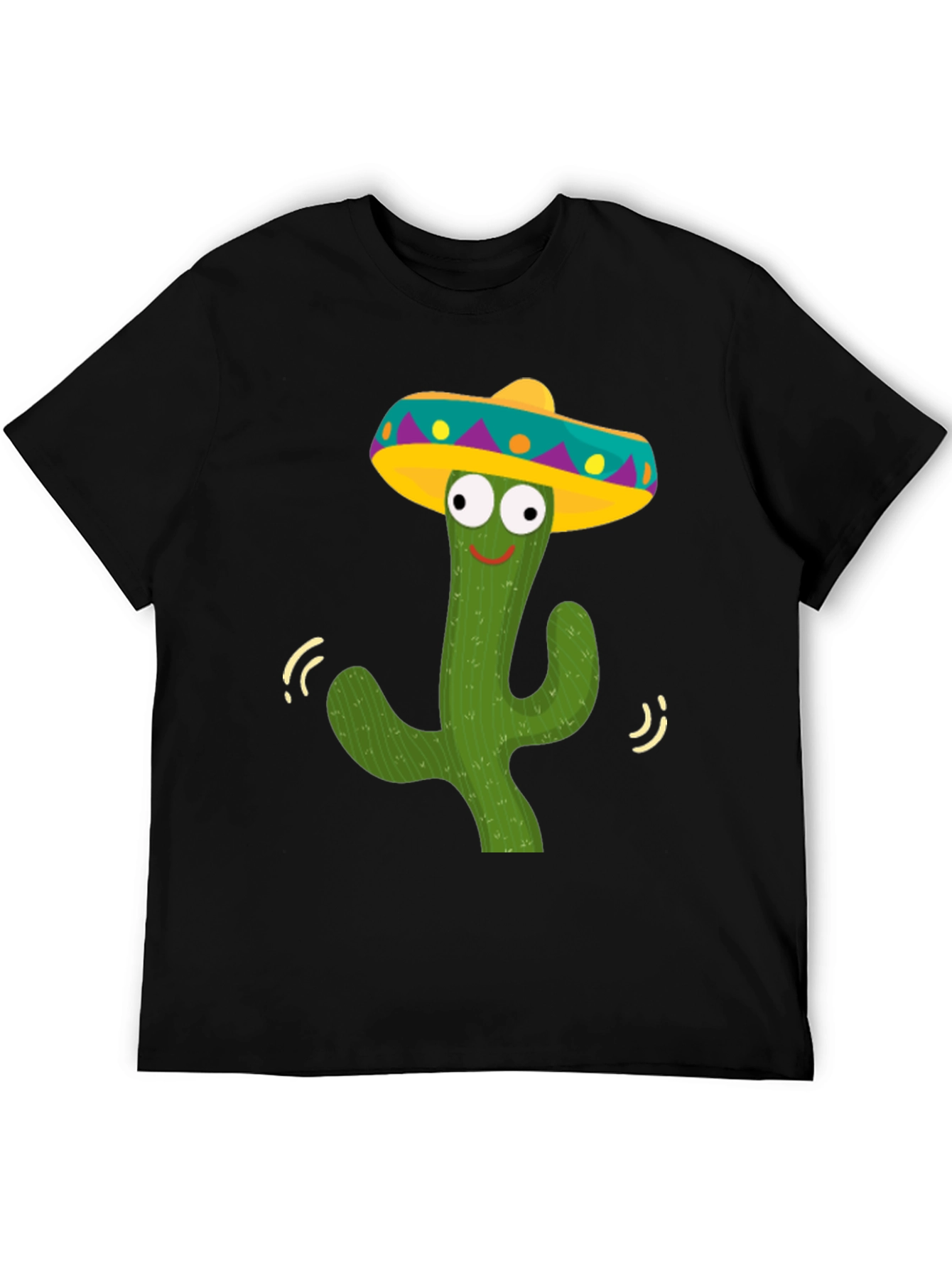 Funny Cactus Sombrero Graphic Tee - Fiesta Ready!