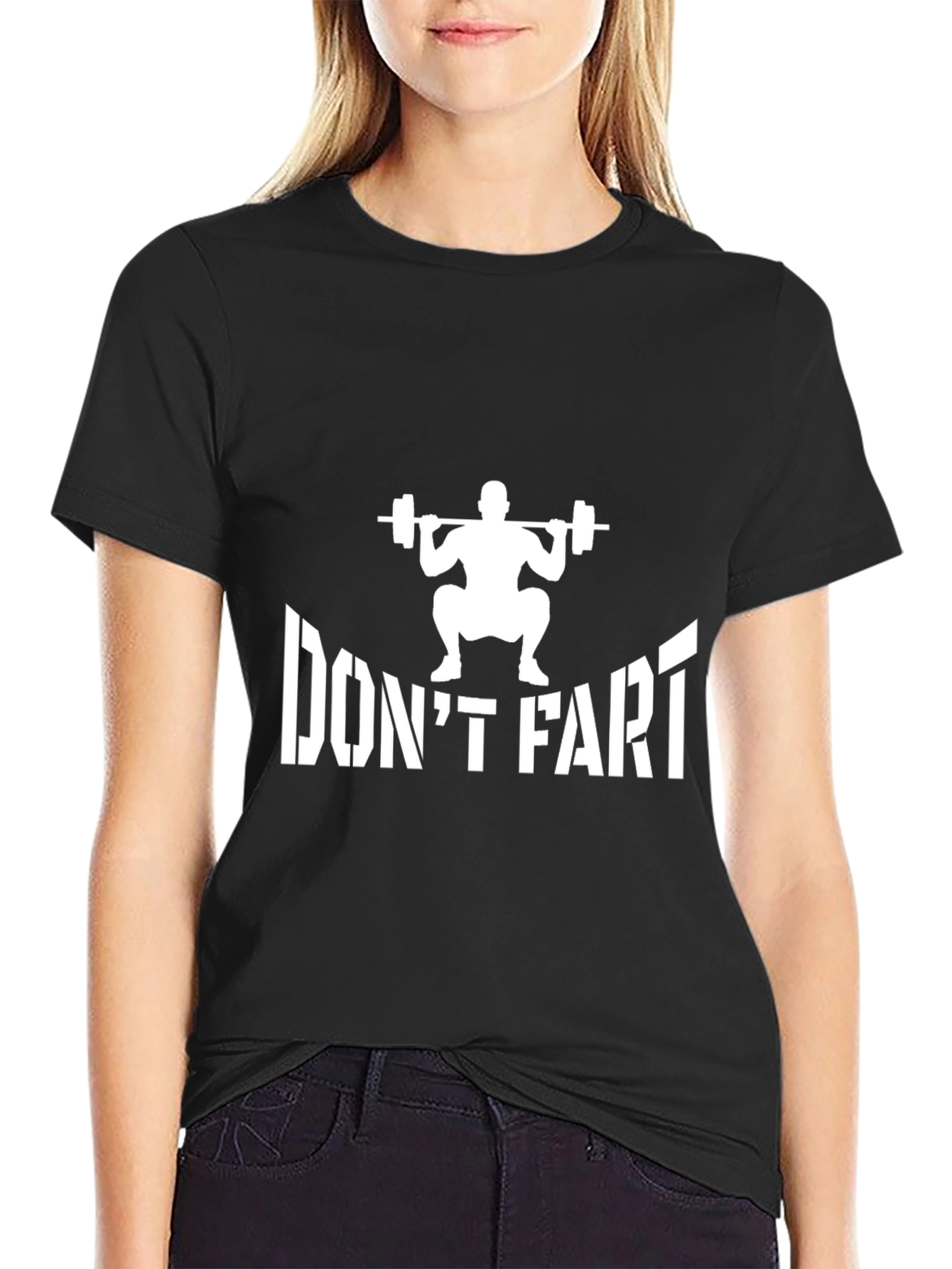 Dont Fart Squat T-Shirt - Funny Gym Workout Tee