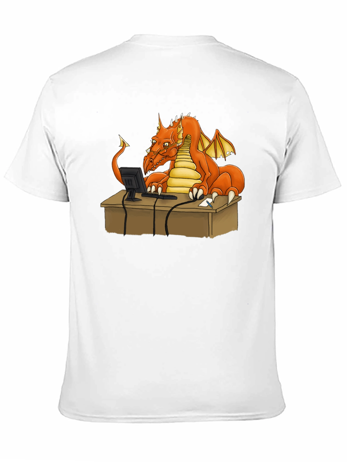 Dragon at Computer Graphic Tee - Black