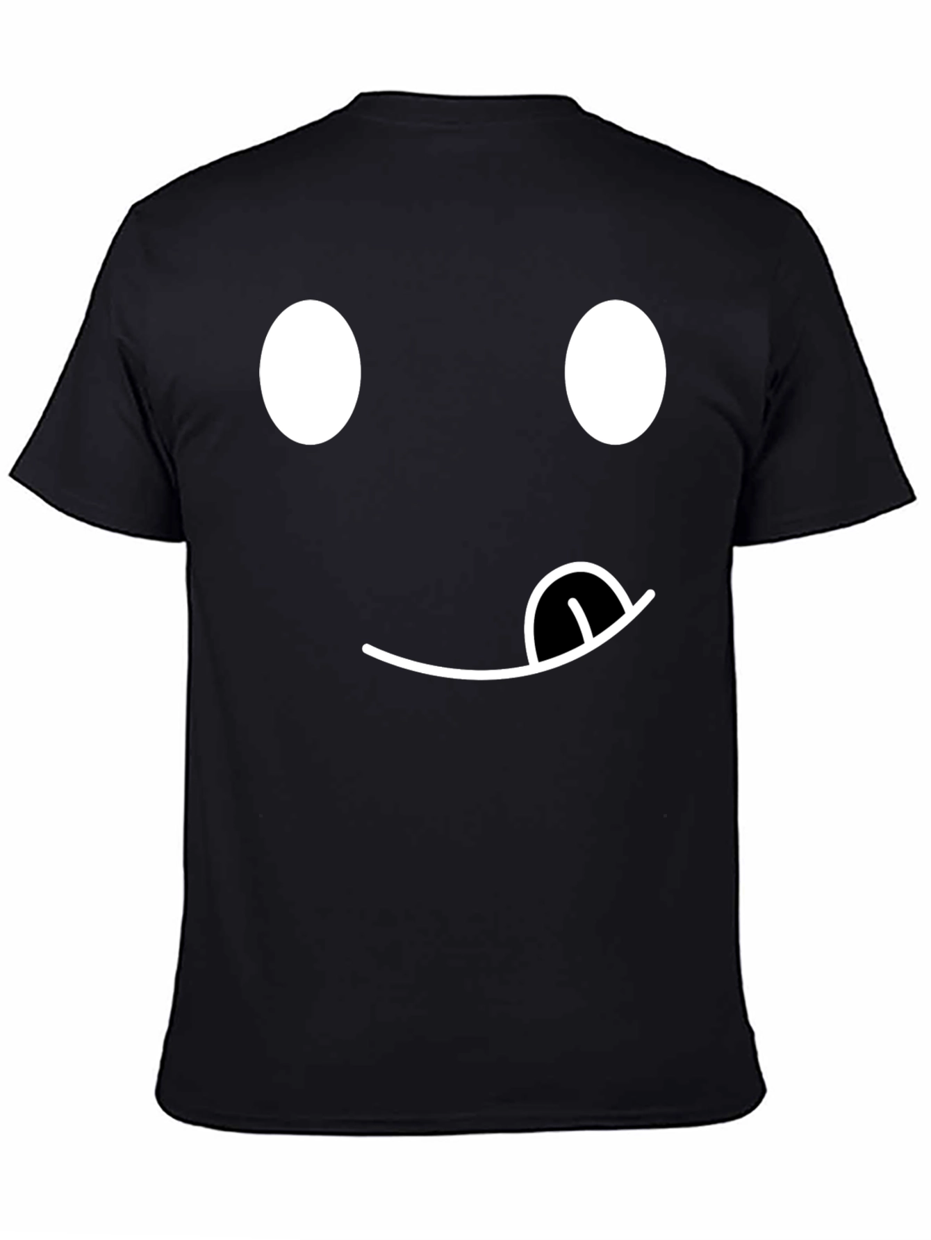 Funny Emoji Face T-Shirt - Black