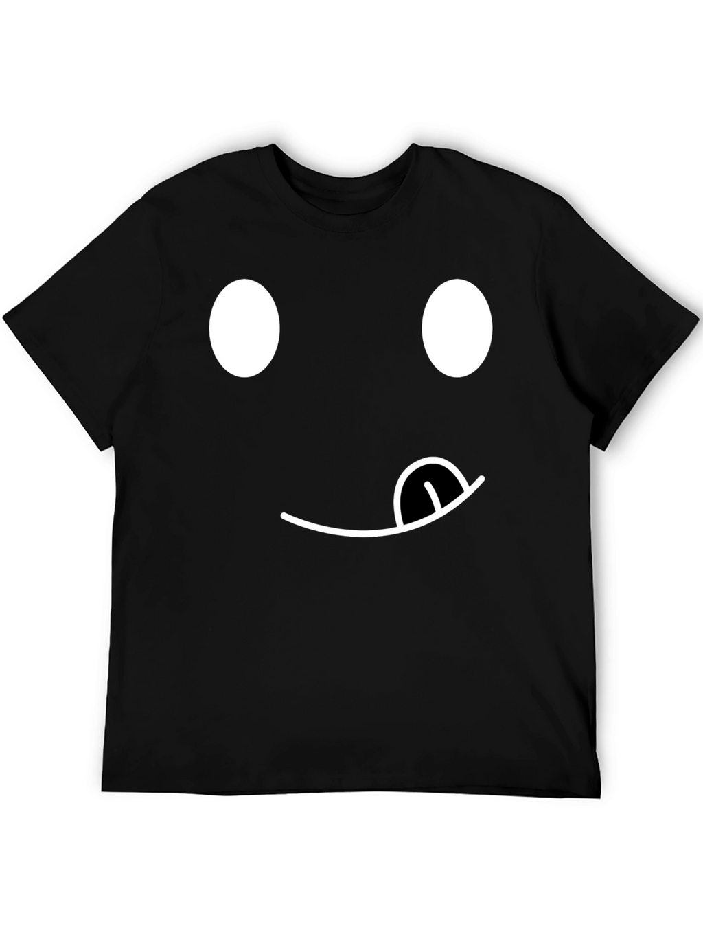 Funny Emoji Face T-Shirt - Black