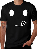 Funny Emoji Face T-Shirt - Black