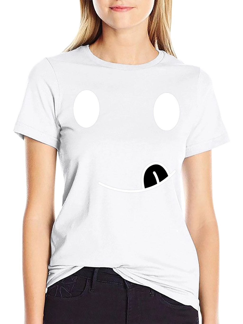 Funny Emoji Face T-Shirt - Black