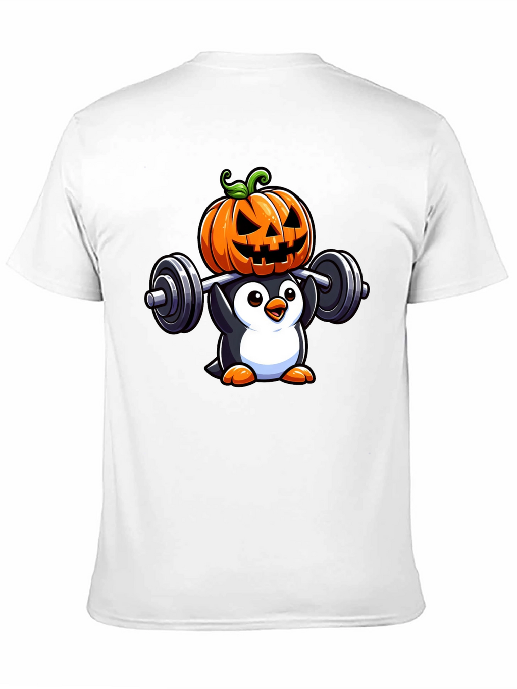 Halloween Penguin Weightlifting T-Shirt
