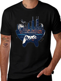 Gaming City T-Shirt - Stylish Controller Design