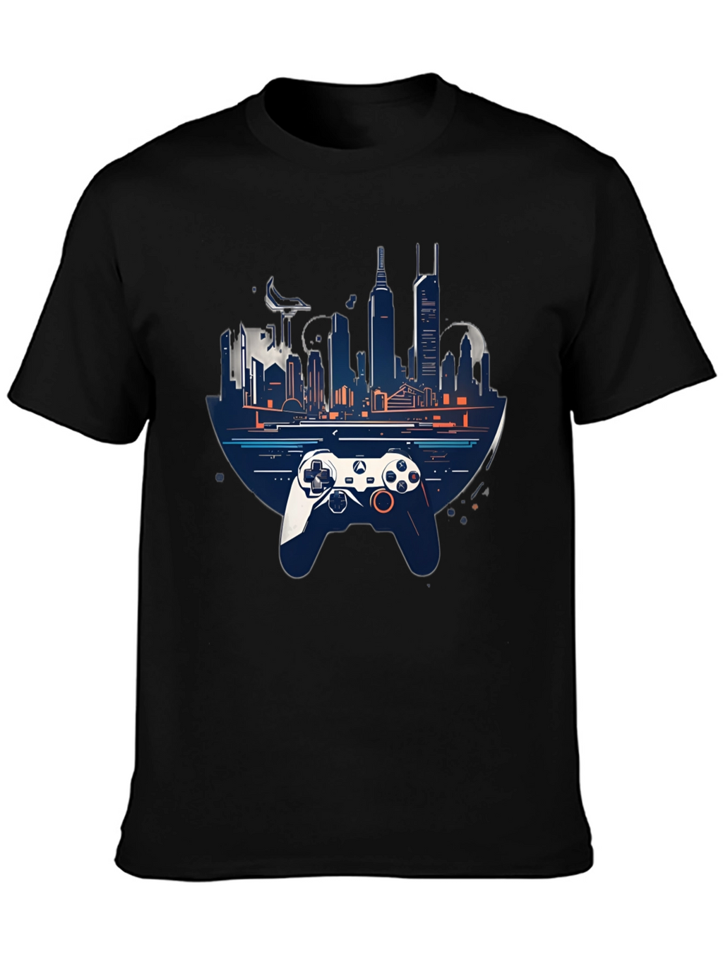 Gaming City T-Shirt - Stylish Controller Design
