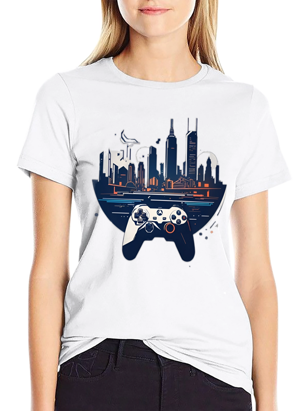 Gaming City T-Shirt - Stylish Controller Design