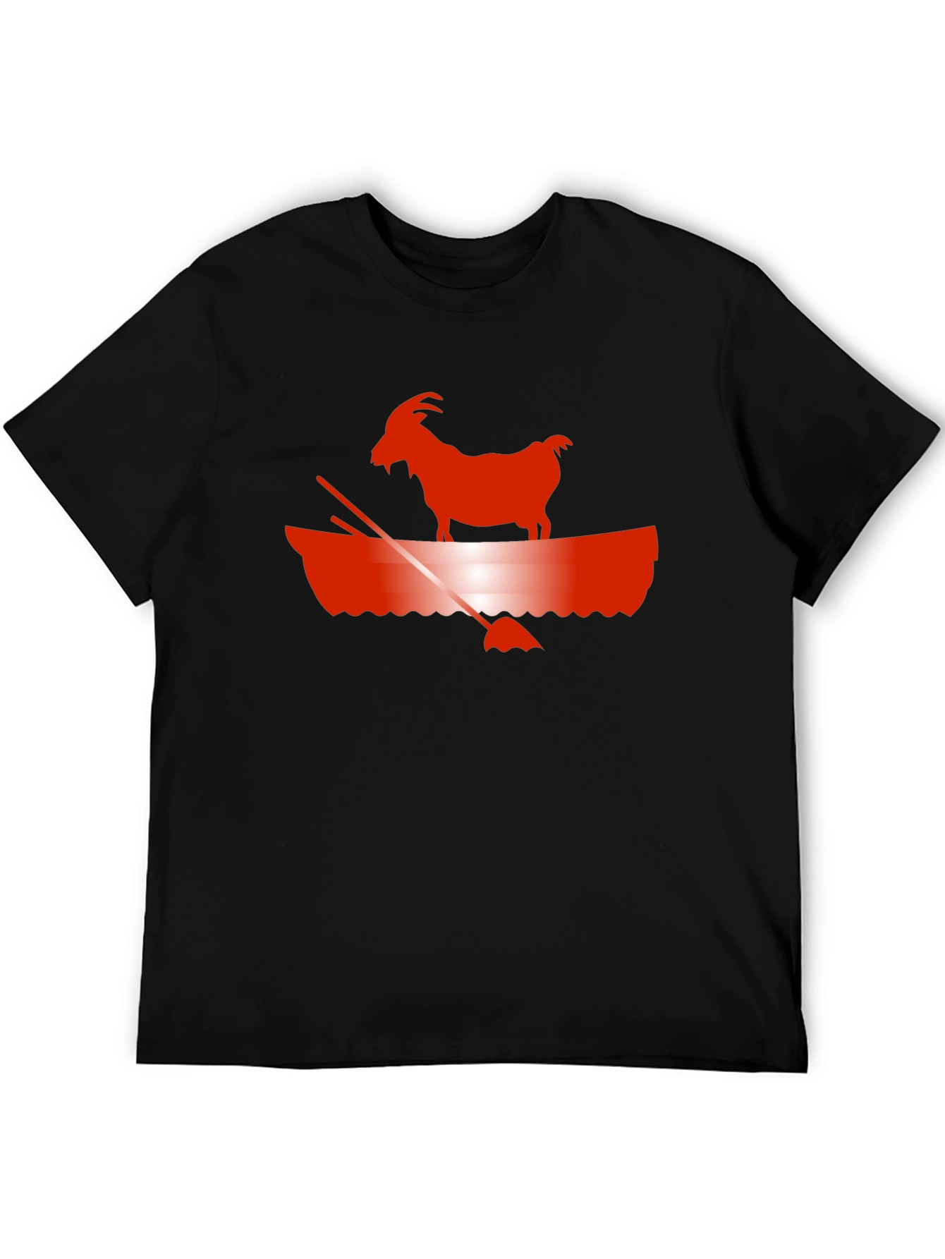 Goat in Boat Graphic T-Shirt - Classic Black Tee