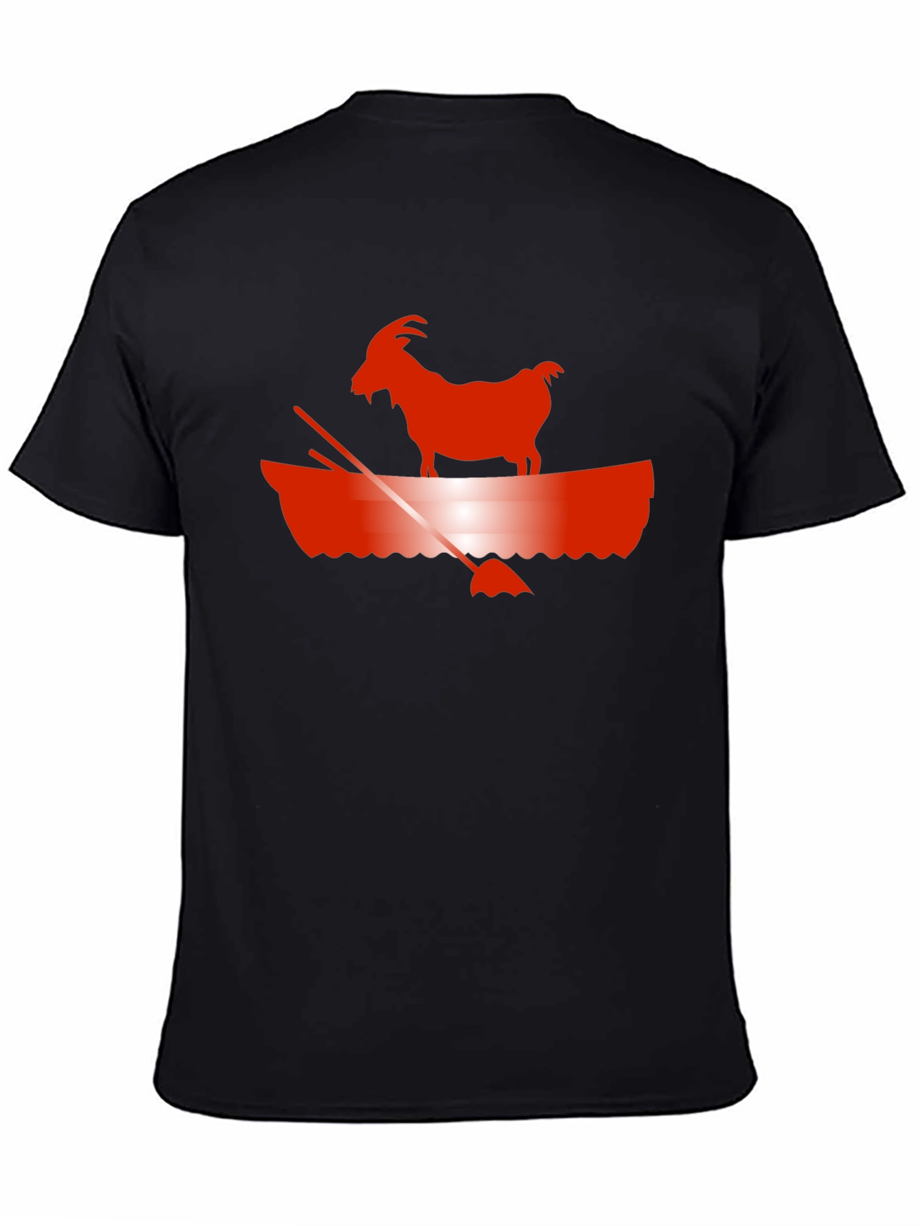 Goat in Boat Graphic T-Shirt - Classic Black Tee