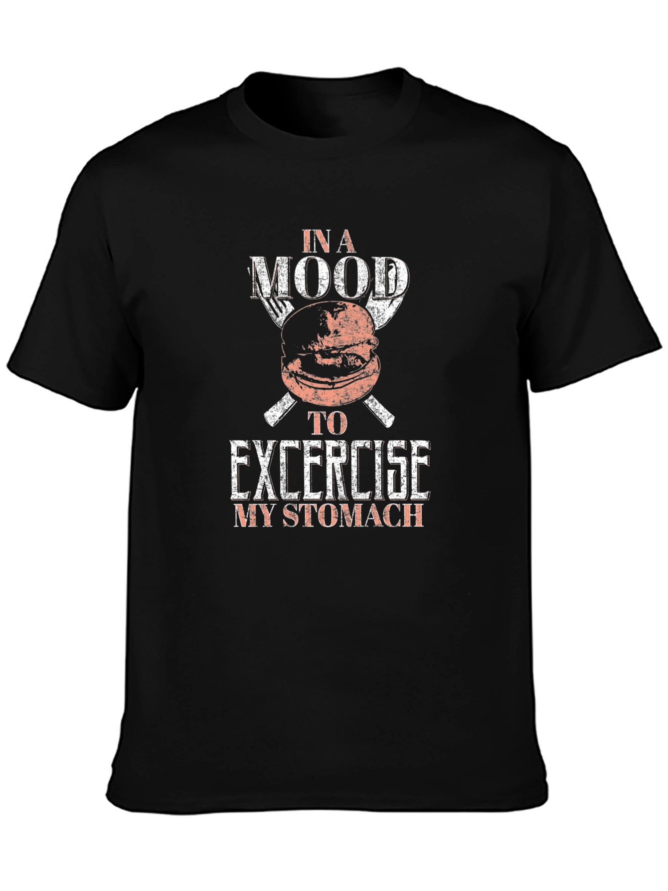 Funny Foodie T-Shirt - Exercise My Stomach