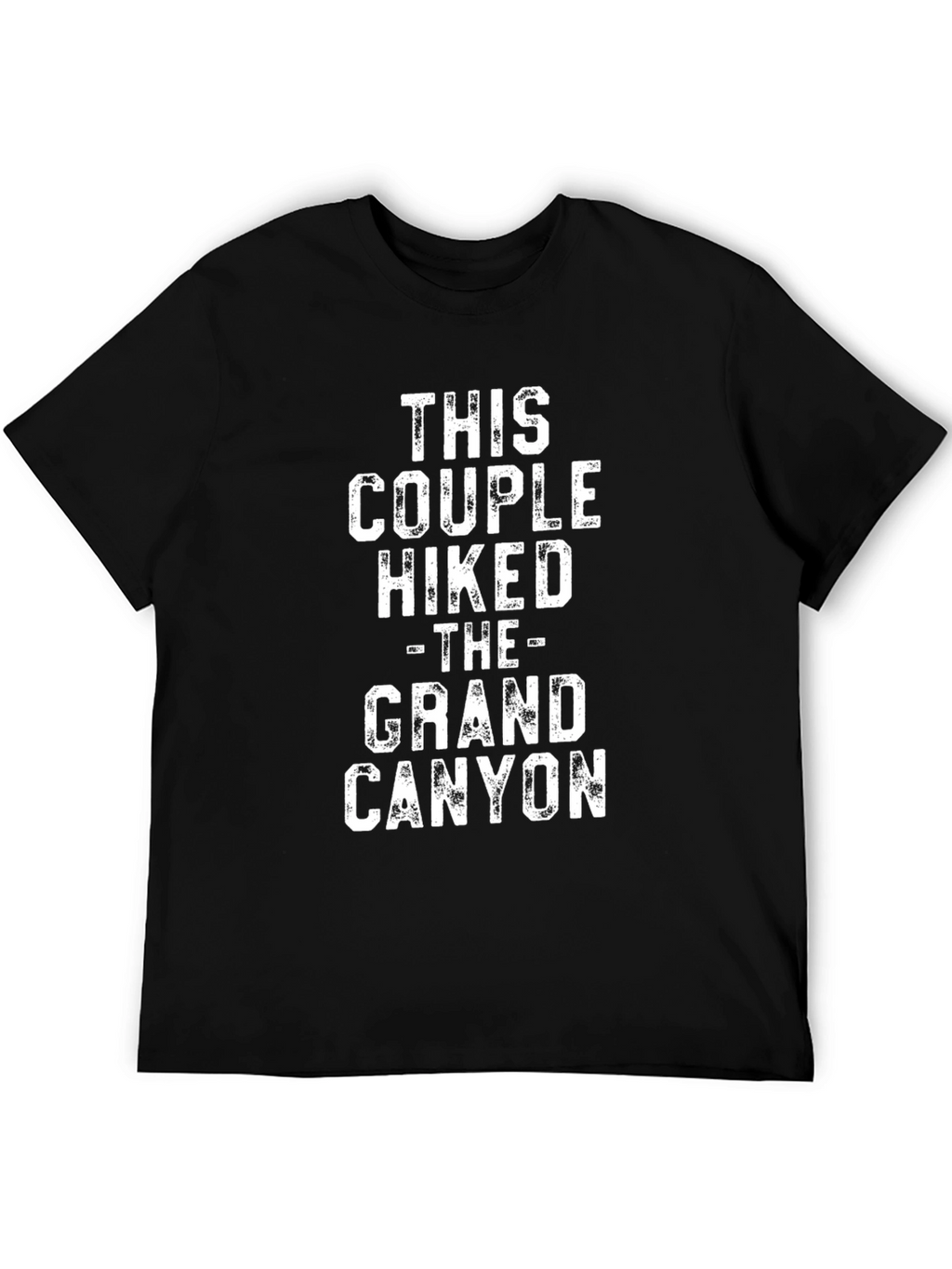 Grand Canyon Hiker Couple T-Shirt - Black