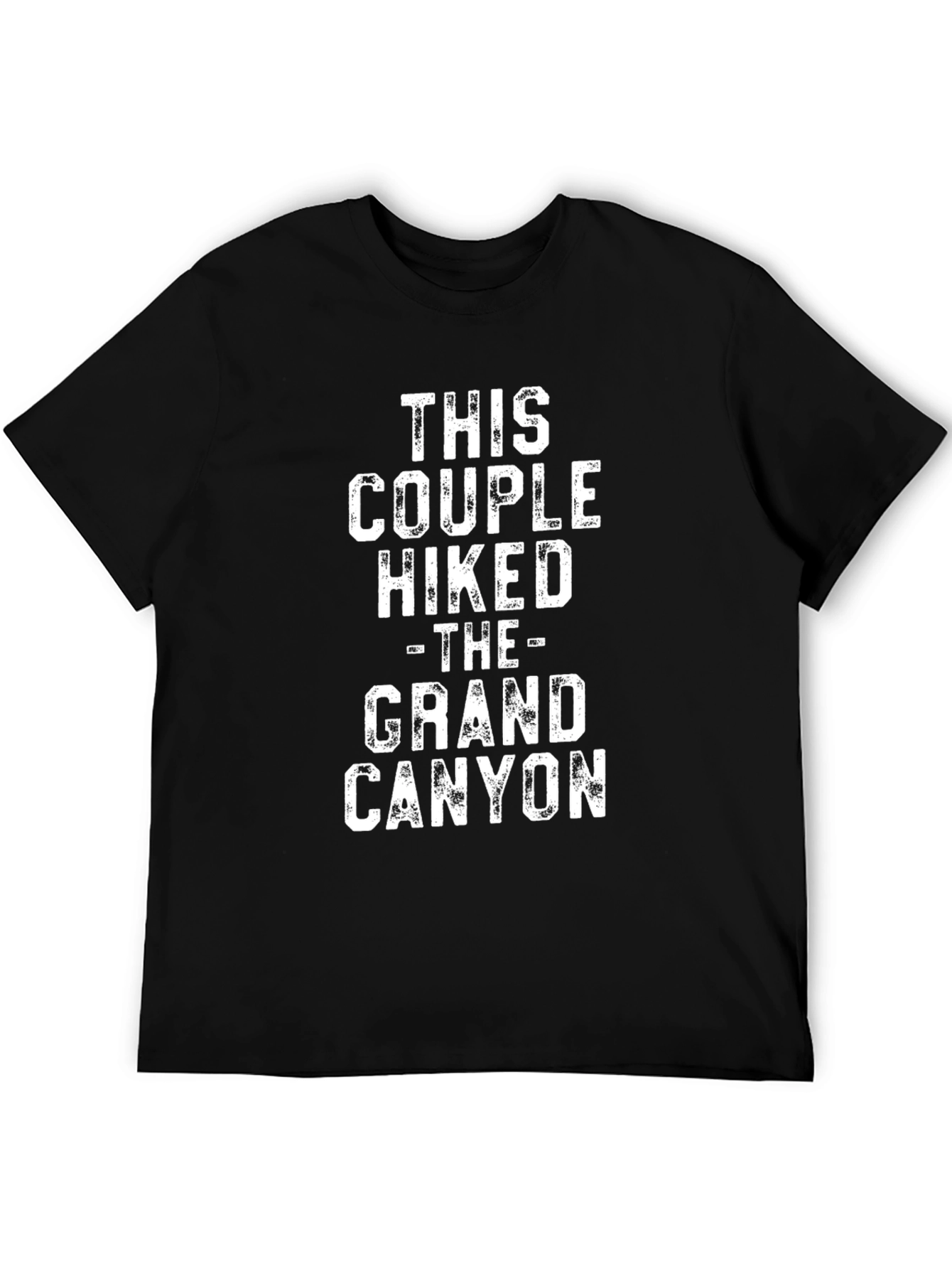 Grand Canyon Hiker Couple T-Shirt - Black