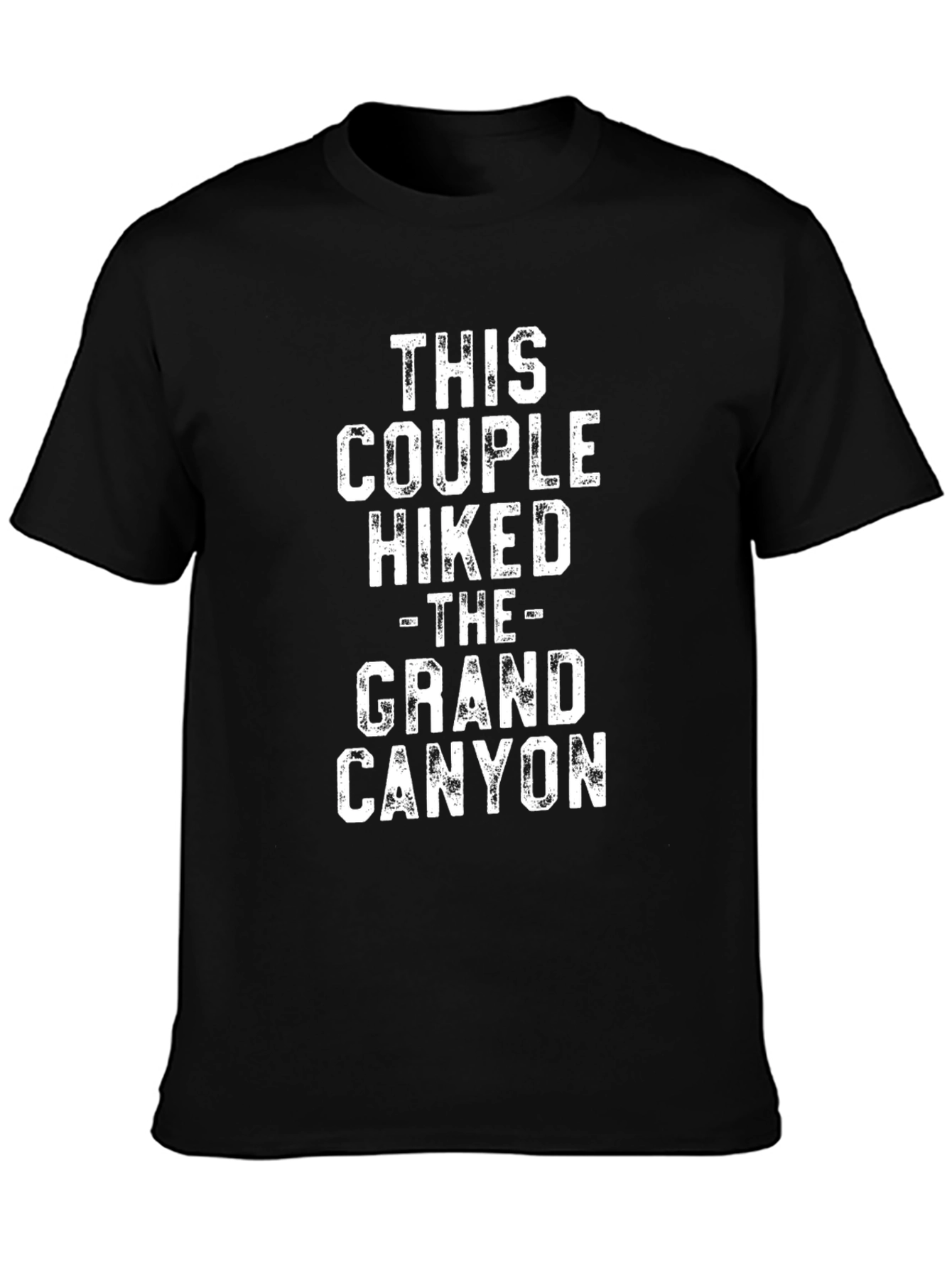 Grand Canyon Hiker Couple T-Shirt - Black