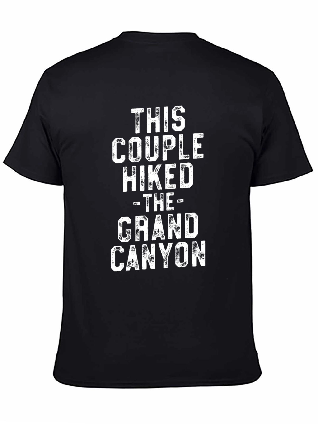 Grand Canyon Hiker Couple T-Shirt - Black