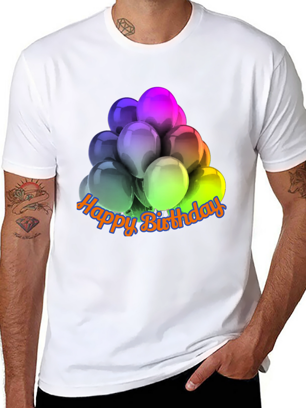 Happy Birthday Balloons Graphic T-Shirt