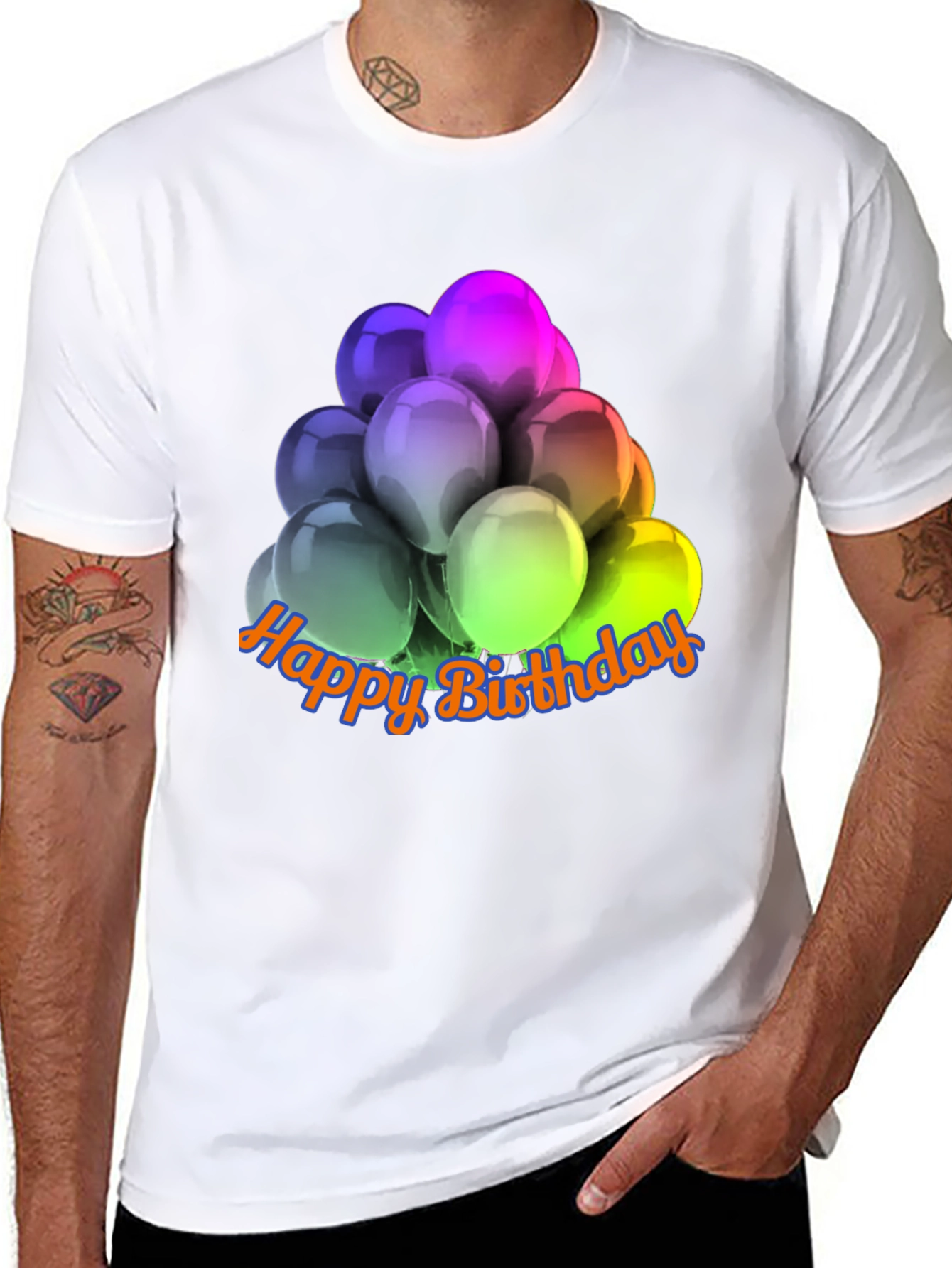Happy Birthday Balloons Graphic T-Shirt
