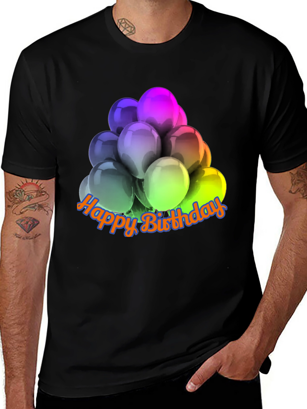 Happy Birthday Balloons Graphic T-Shirt