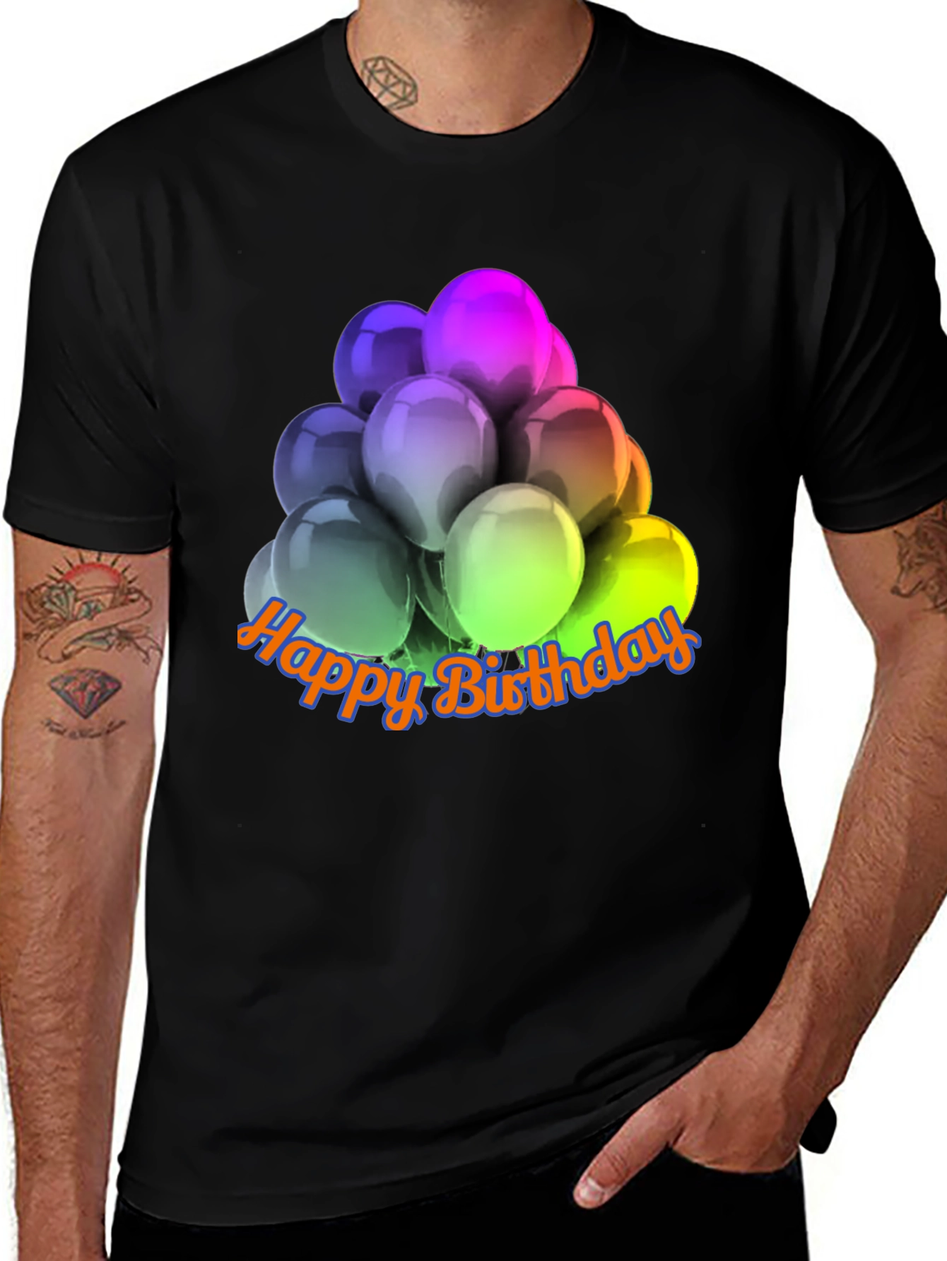 Happy Birthday Balloons Graphic T-Shirt