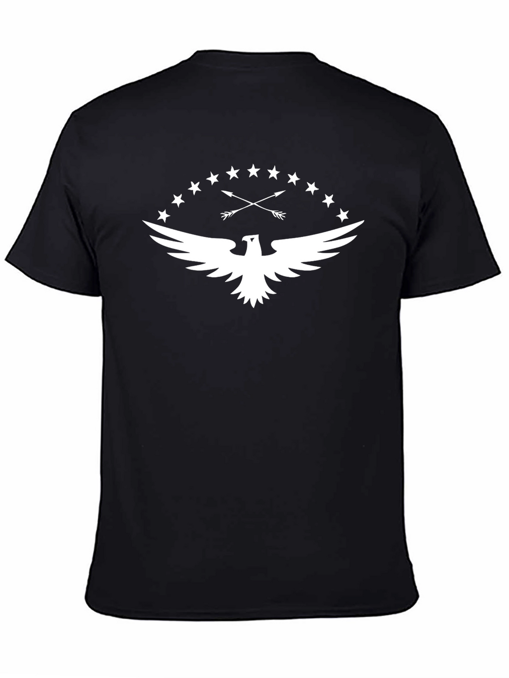 Eagle Arrows Stars Black Graphic T-Shirt