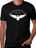 Eagle Arrows Stars Black Graphic T-Shirt
