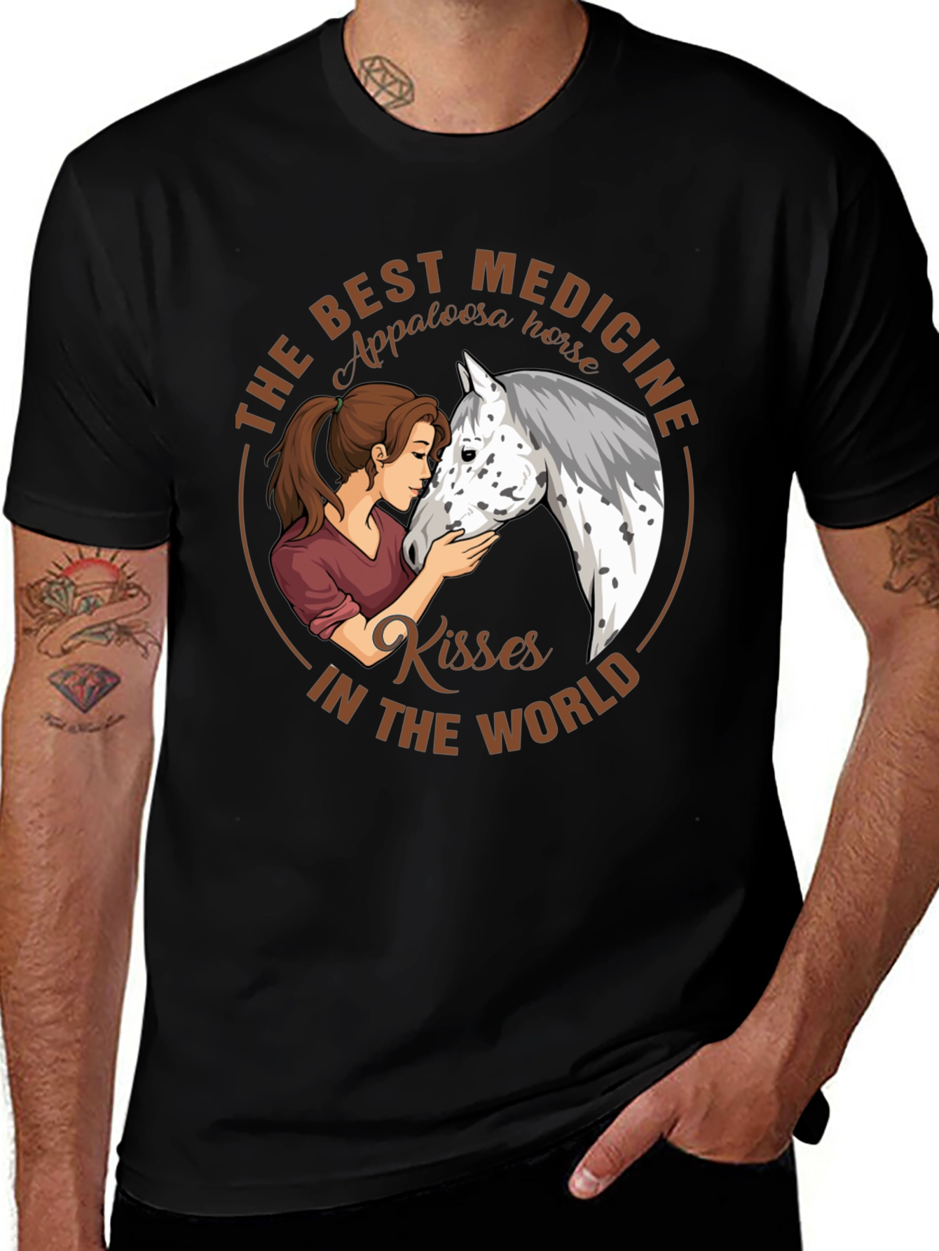 Appaloosa Horse Kisses T-Shirt - Best Medicine Tee
