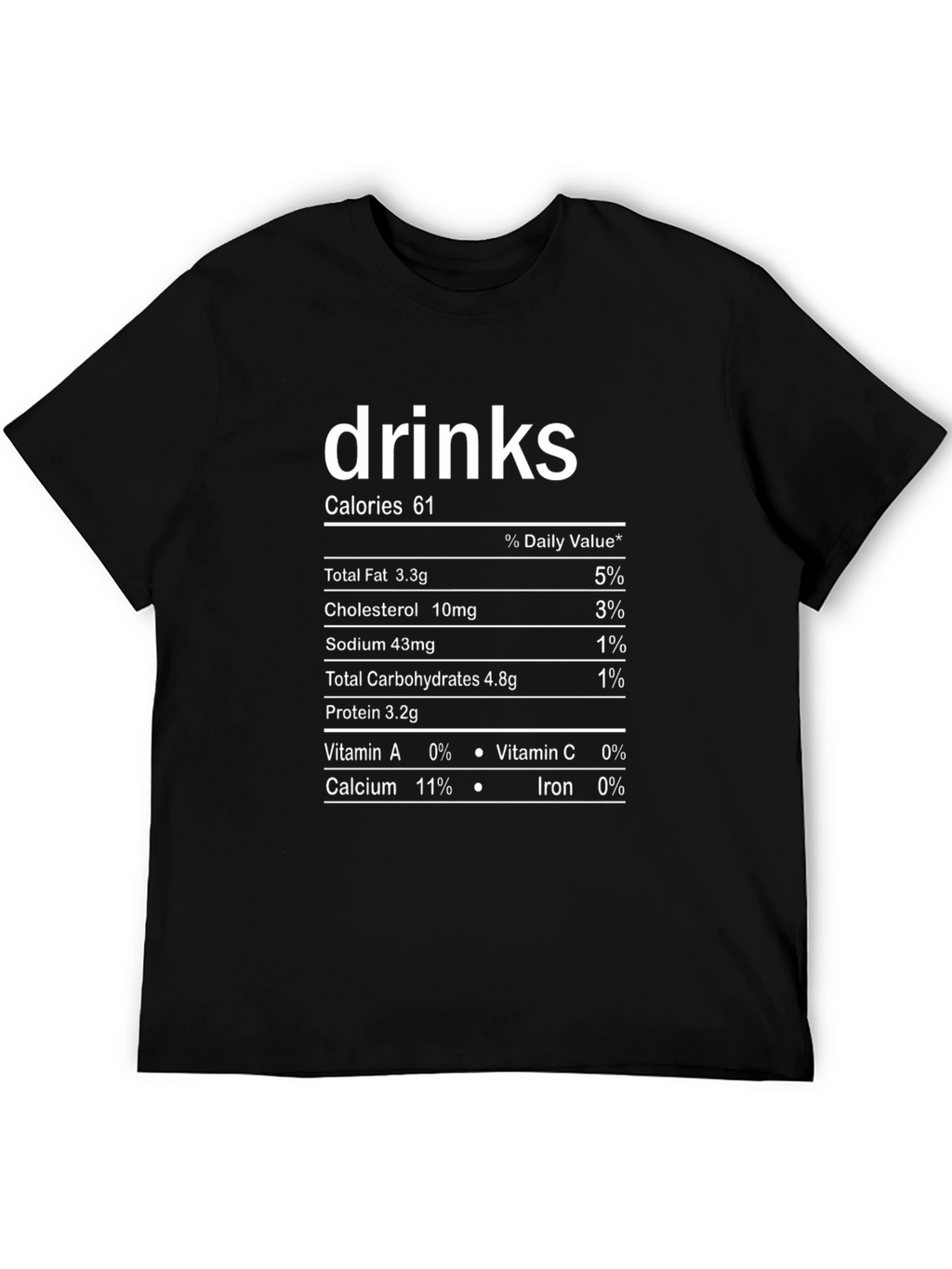 Drinks Nutrition Facts T-Shirt