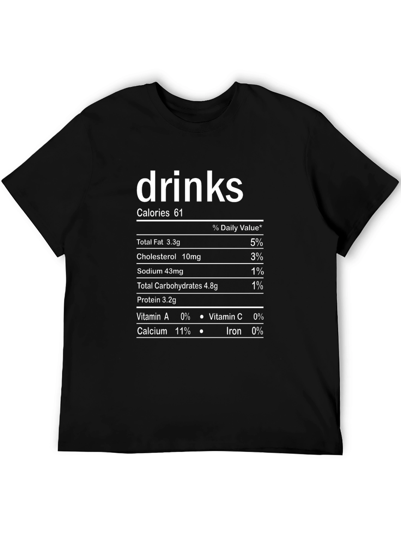Drinks Nutrition Facts T-Shirt