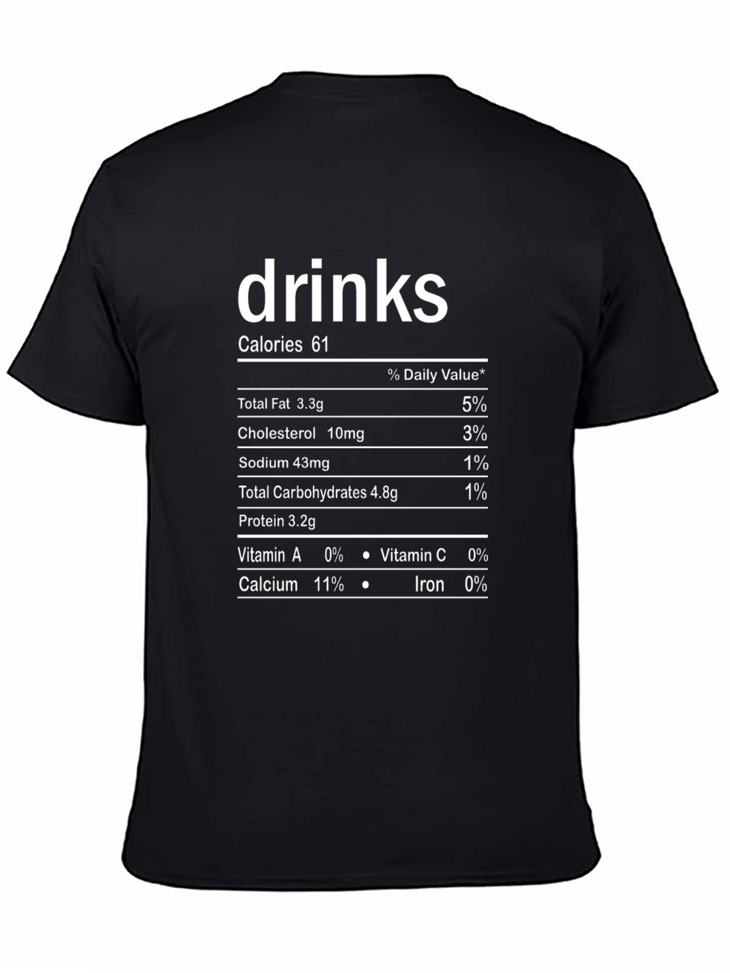 Drinks Nutrition Facts T-Shirt