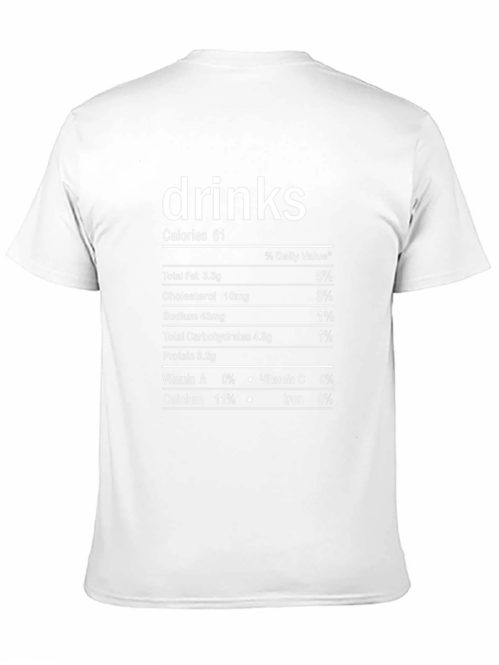 Drinks Nutrition Facts T-Shirt