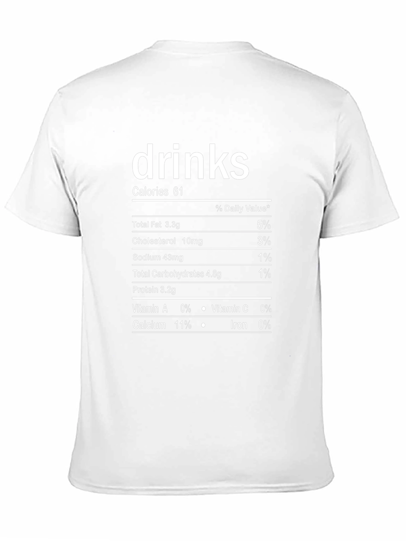 Drinks Nutrition Facts T-Shirt