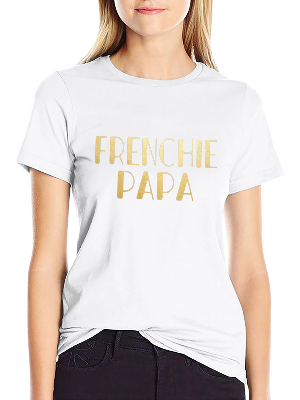 Frenchie Papa Black T-Shirt