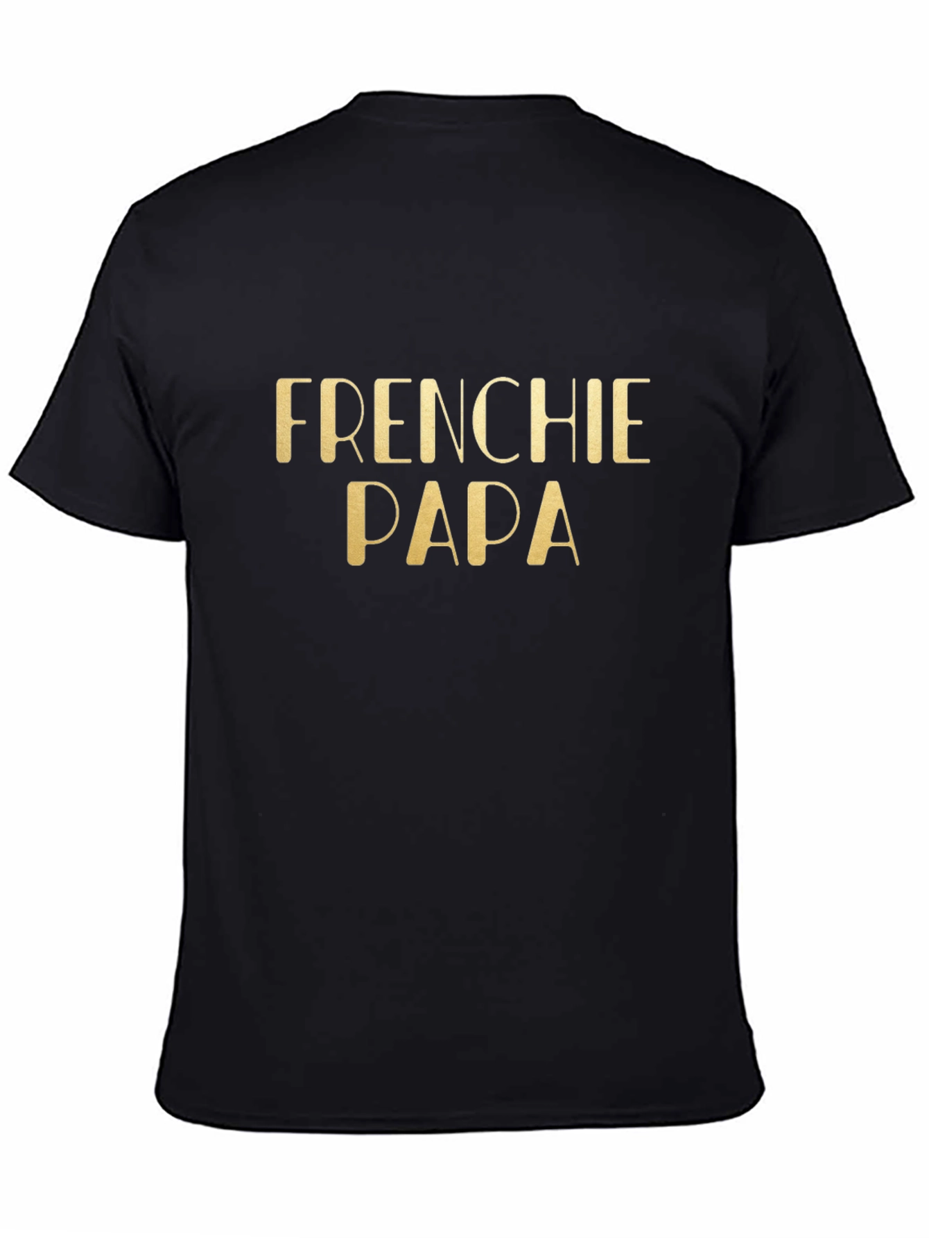 Frenchie Papa Black T-Shirt