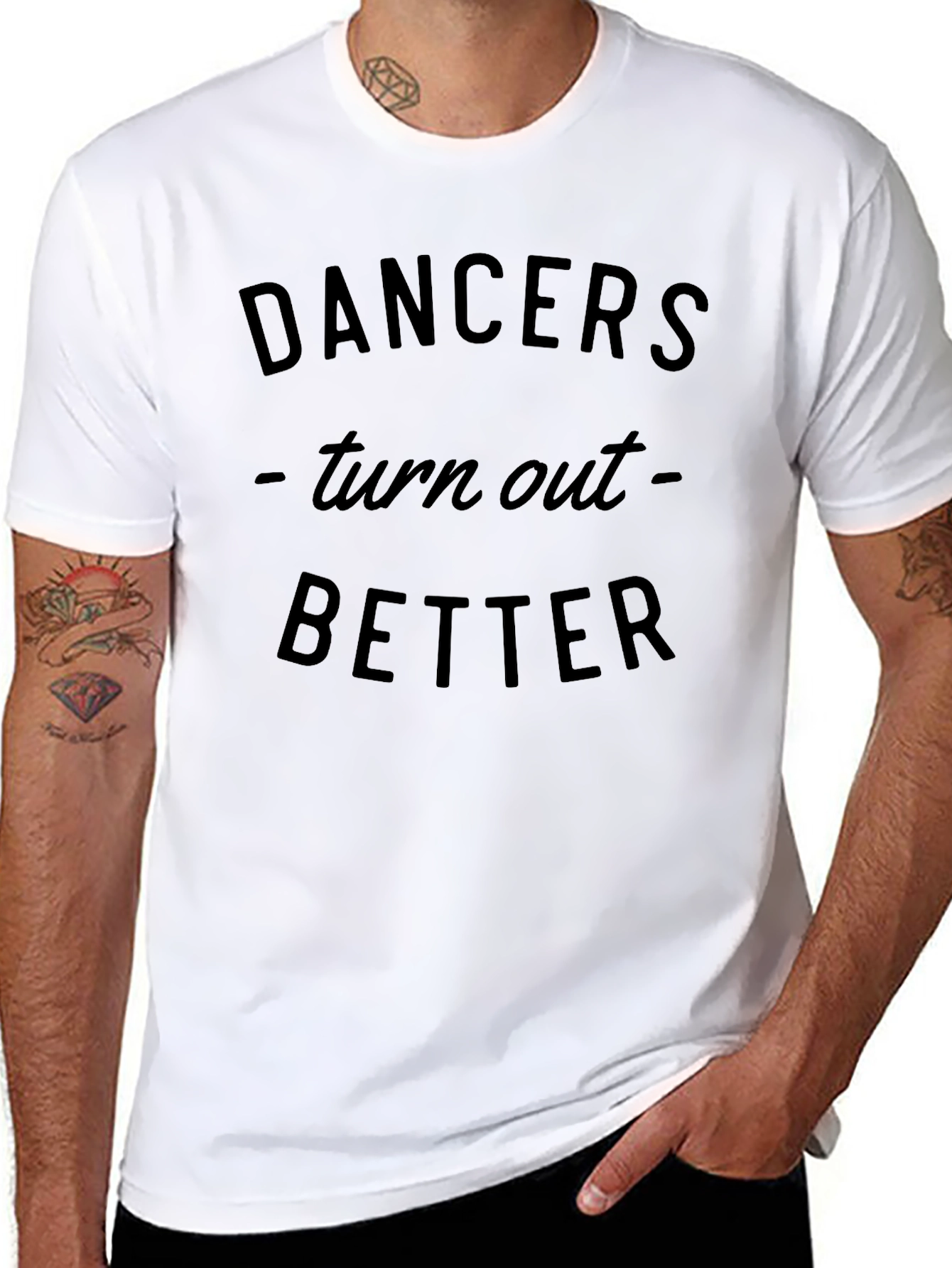 Dancers Turn Out Better Black Graphic Tee
