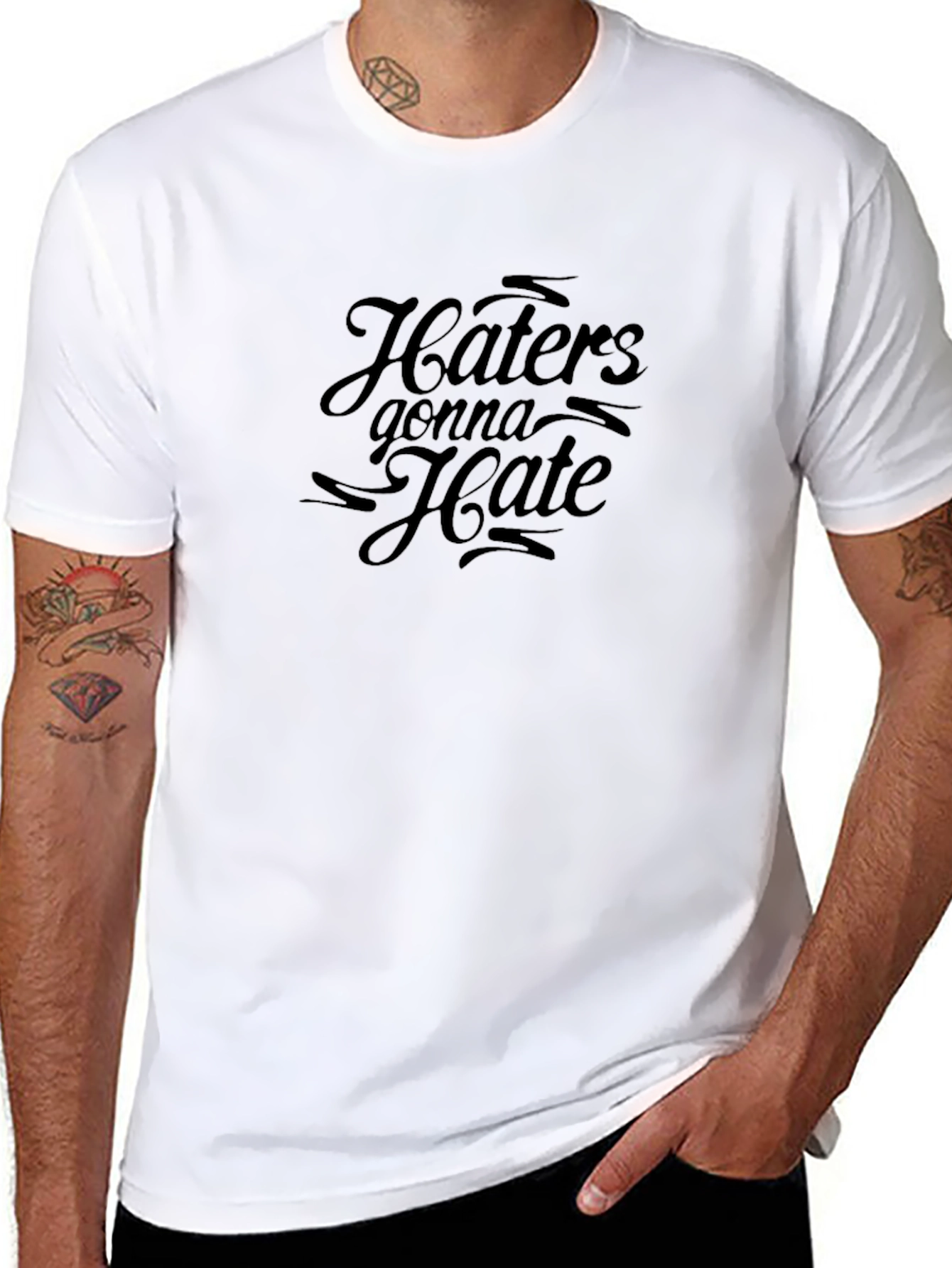 Haters Gonna Hate Graphic Tee - Black