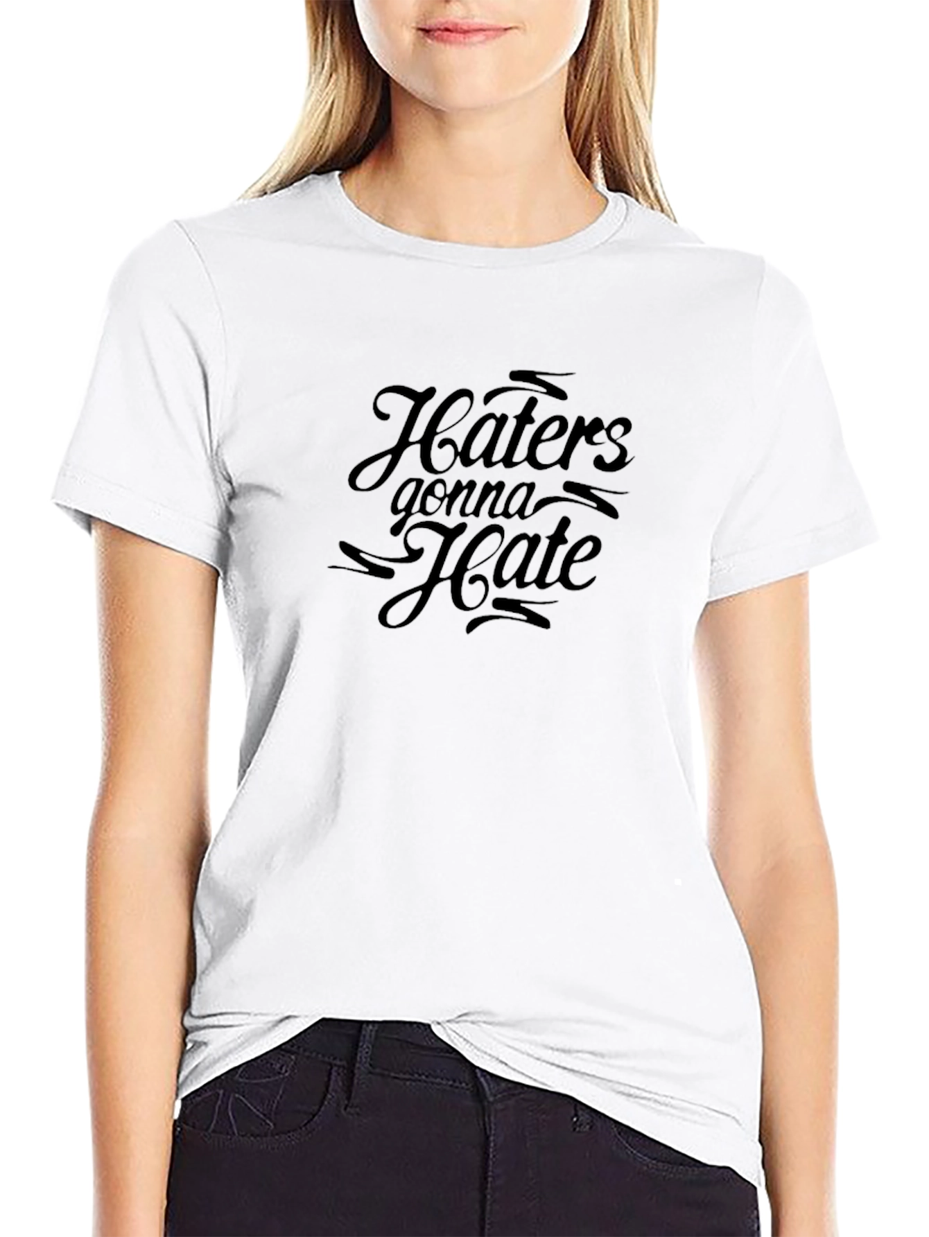 Haters Gonna Hate Graphic Tee - Black