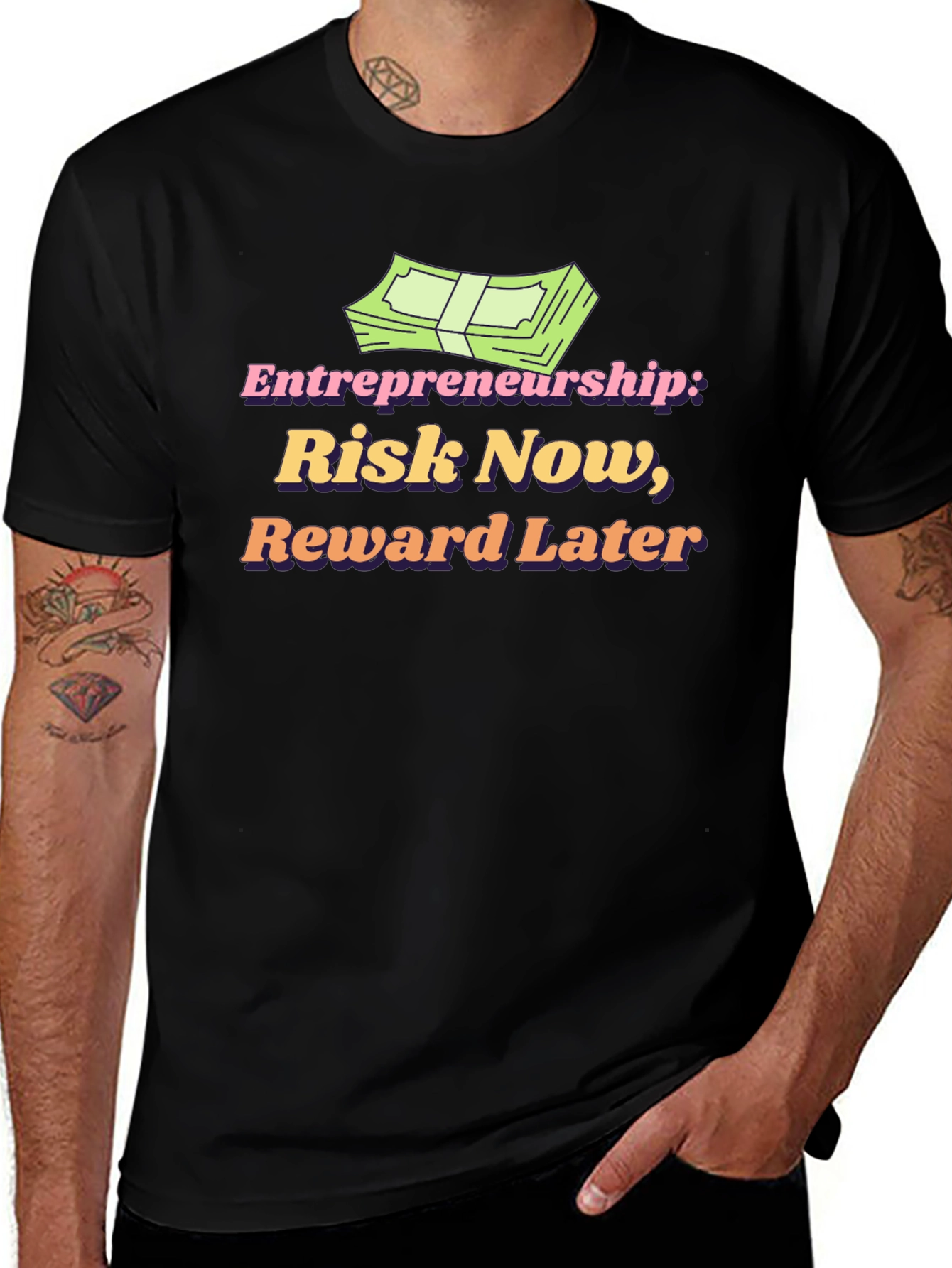 Entrepreneurship Risk Now Reward Later T-Shirt