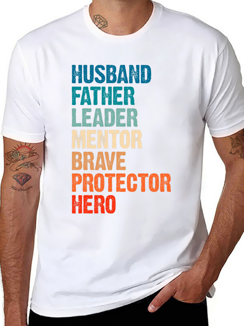 Husband Father Leader Hero Graphic Tee