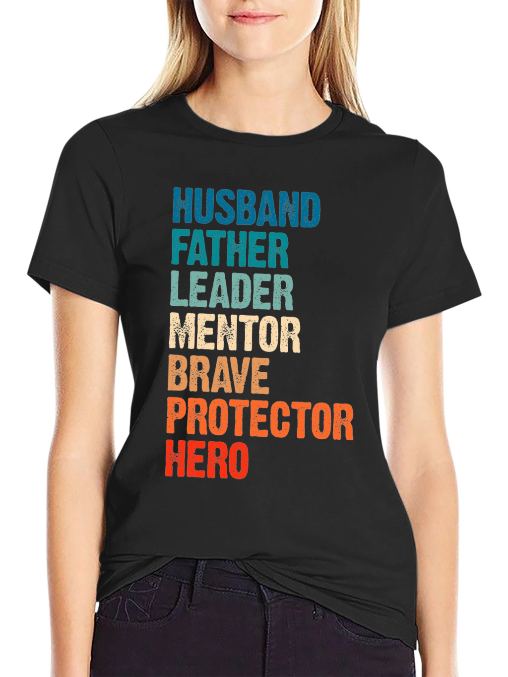 Husband Father Leader Hero Graphic Tee