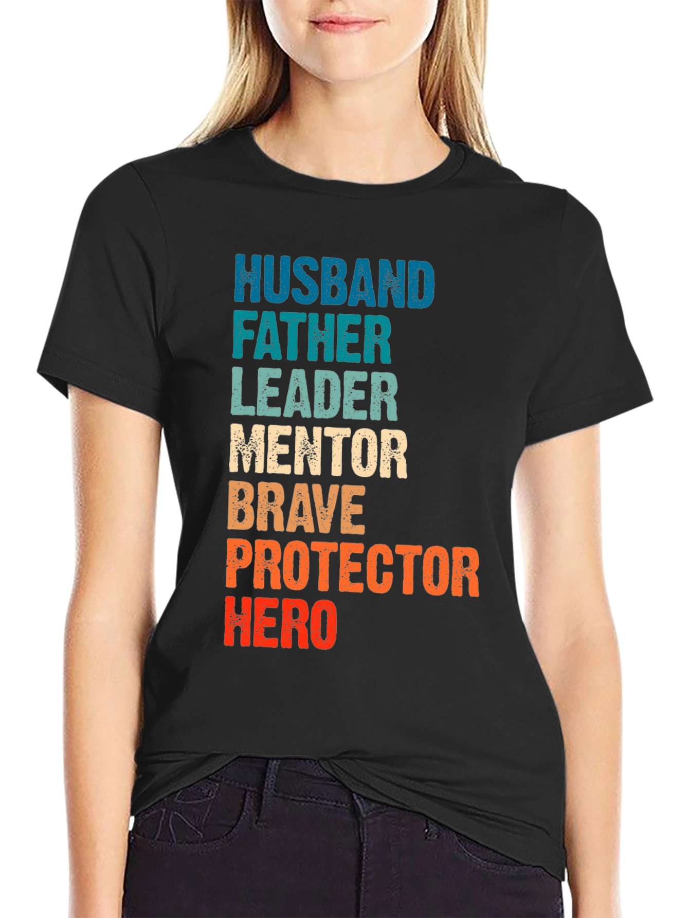Husband Father Leader Hero Graphic Tee