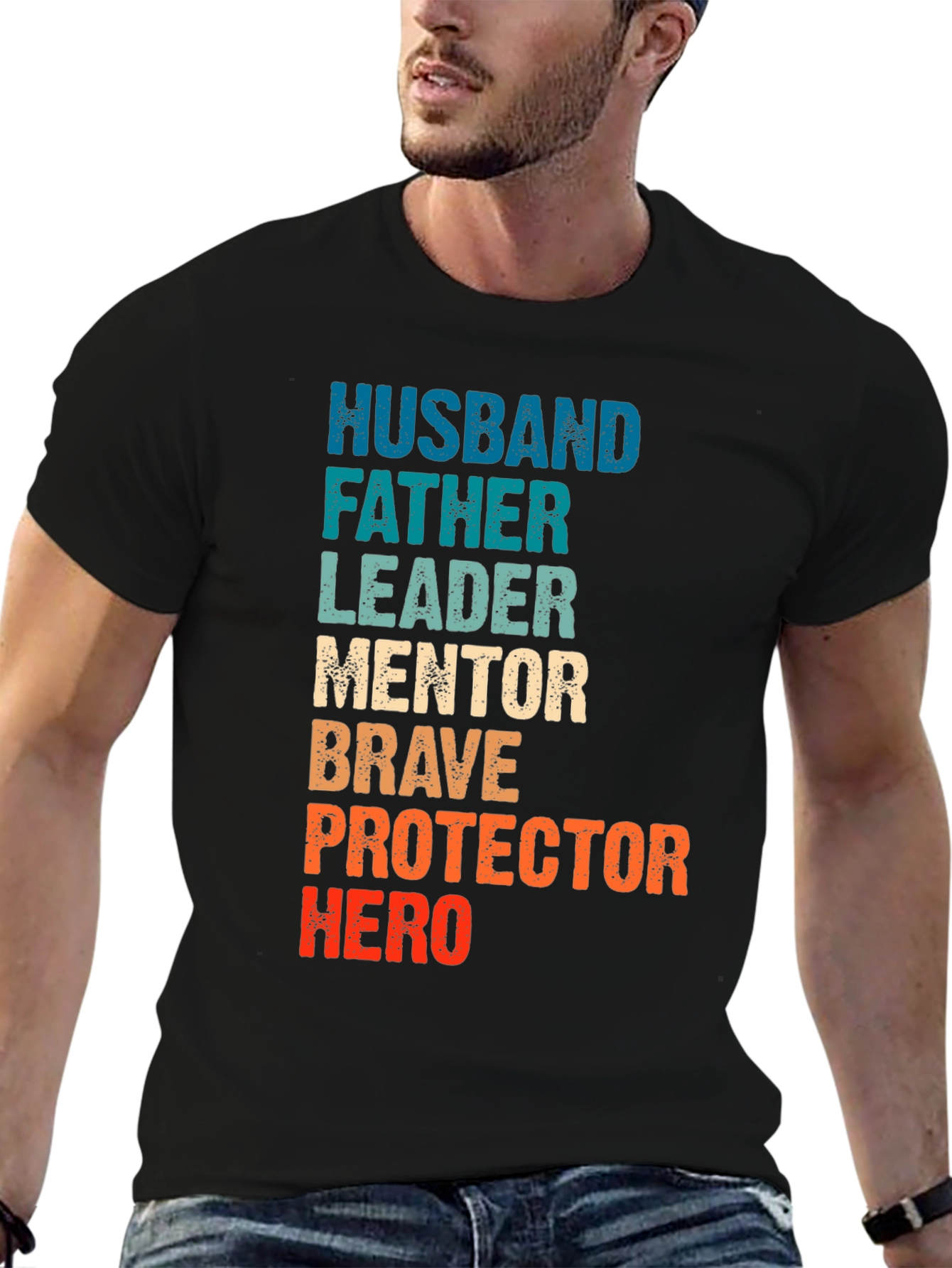 Husband Father Leader Hero Graphic Tee