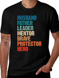 Husband Father Leader Hero Graphic Tee