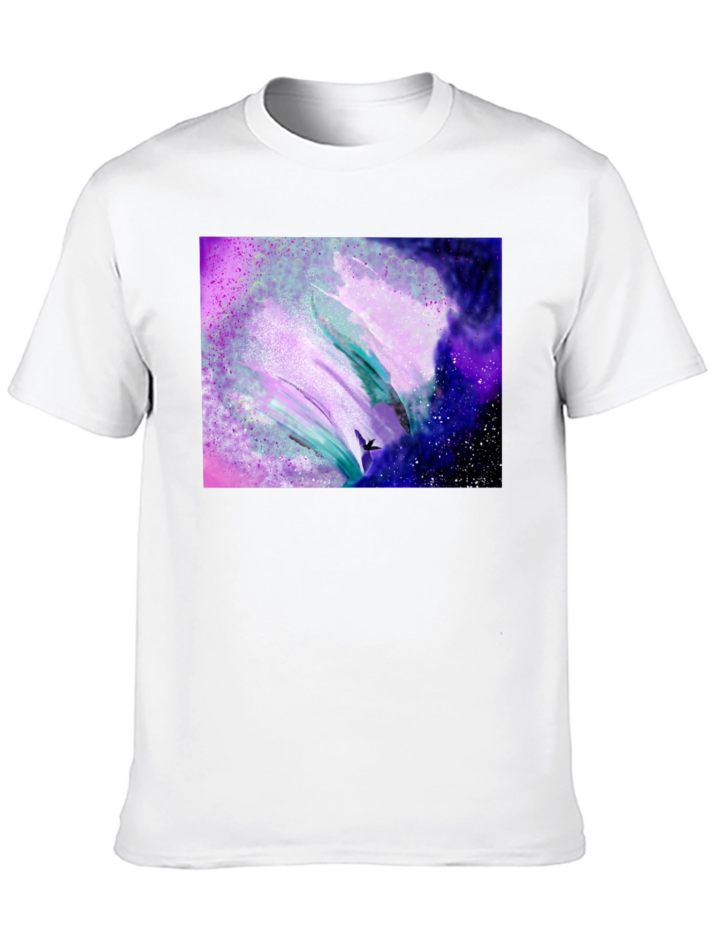 Abstract Galaxy T-Shirt - Artistic Black Tee