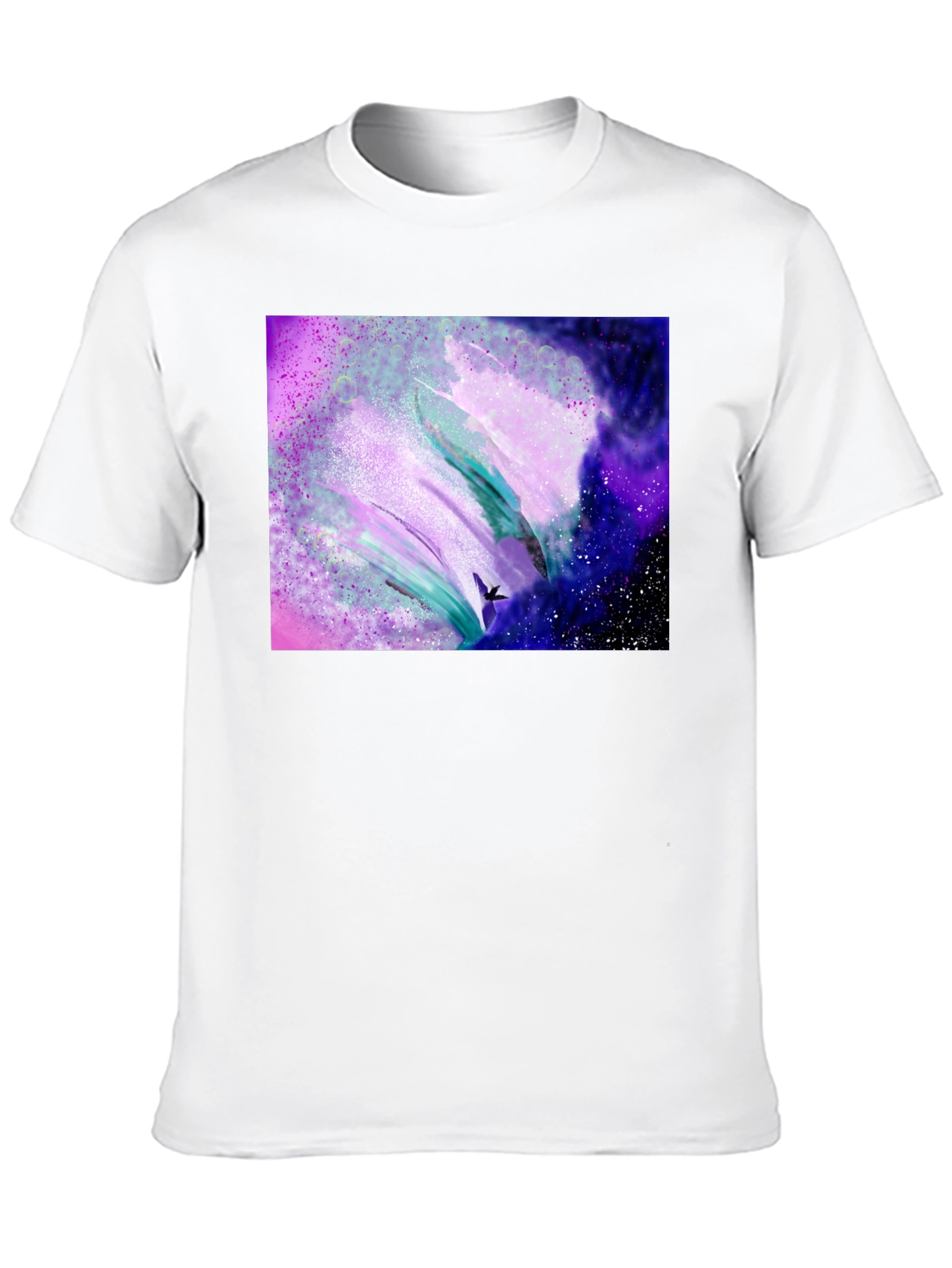 Abstract Galaxy T-Shirt - Artistic Black Tee