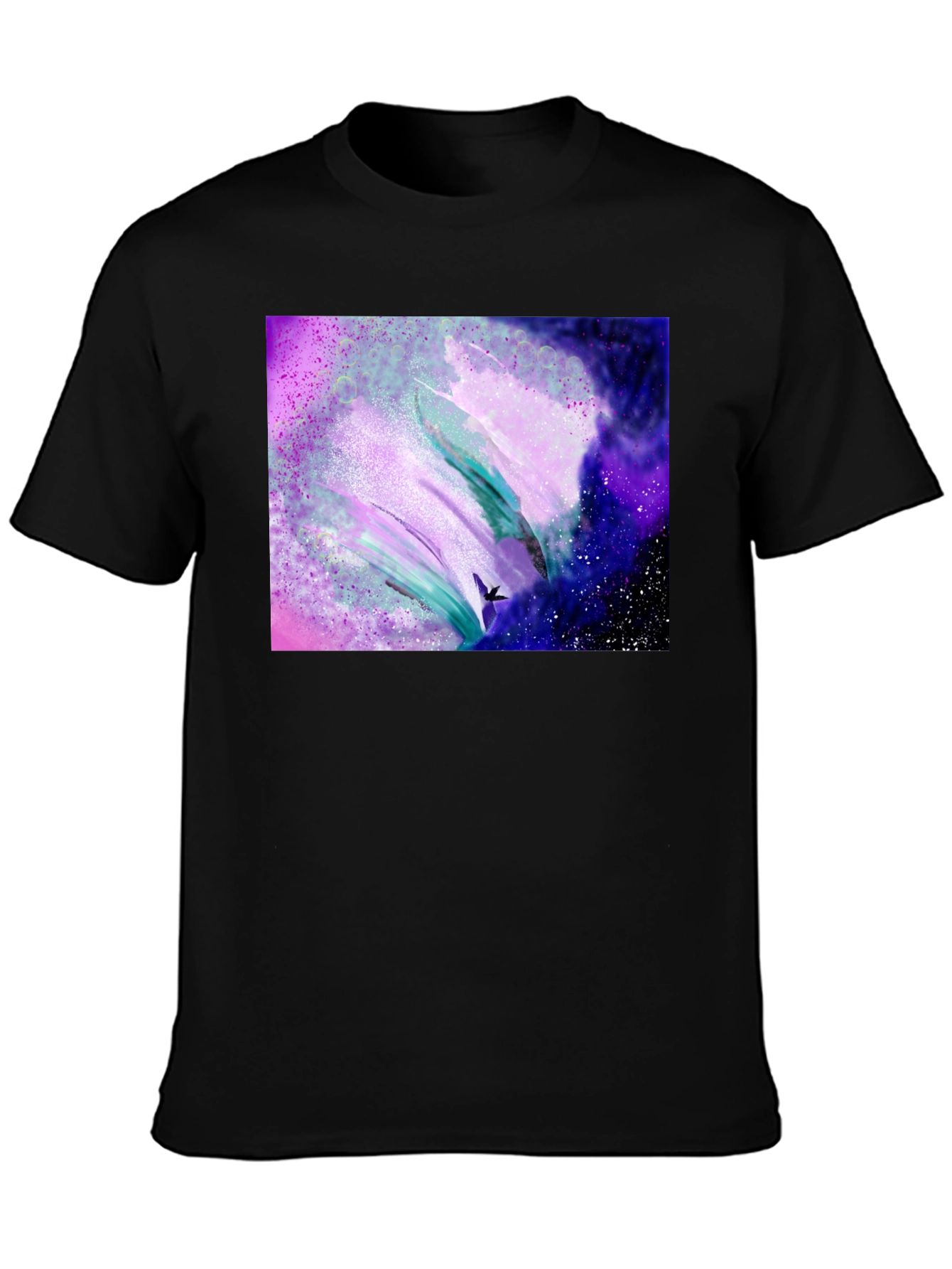 Abstract Galaxy T-Shirt - Artistic Black Tee