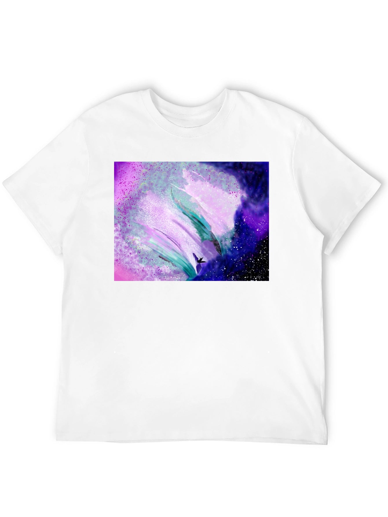 Abstract Galaxy T-Shirt - Artistic Black Tee