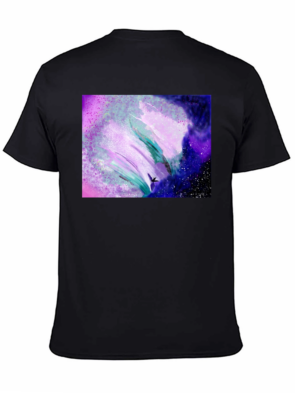Abstract Galaxy T-Shirt - Artistic Black Tee
